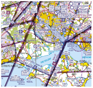 Solent VRPs on the half‐mil VFR chart