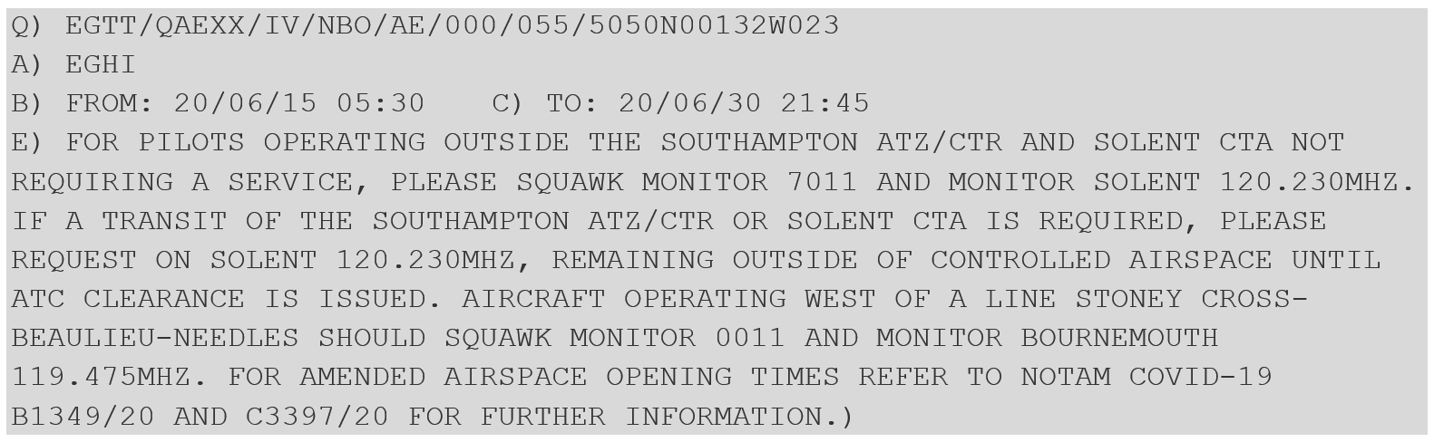 NOTAM FIGURE 2