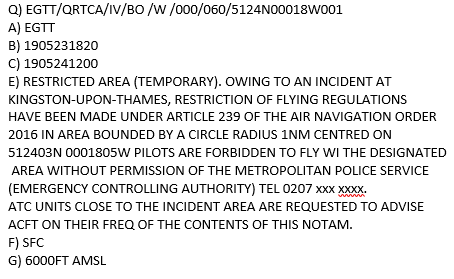 FIGURE 6 J series NOTAM