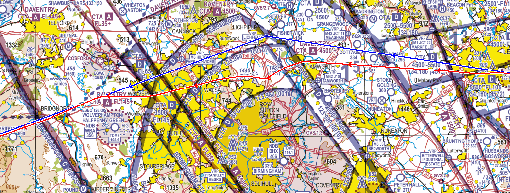 Airspace Infringement of Class D Airspace - Birmingham Control Area 1 : Figure 1