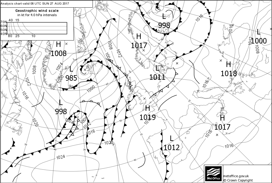 Synoptic Chart 27 Aug 2017