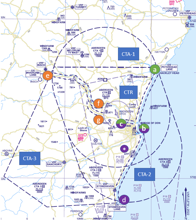 Aberdeen entry and exit lanes