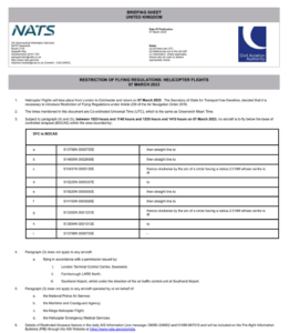 Figure 7: Briefing Sheet extract 