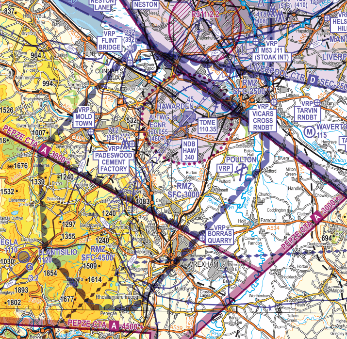 CAA-NATS 1:250,000 Sheet 5 Edition 15 (Central England and Wales)